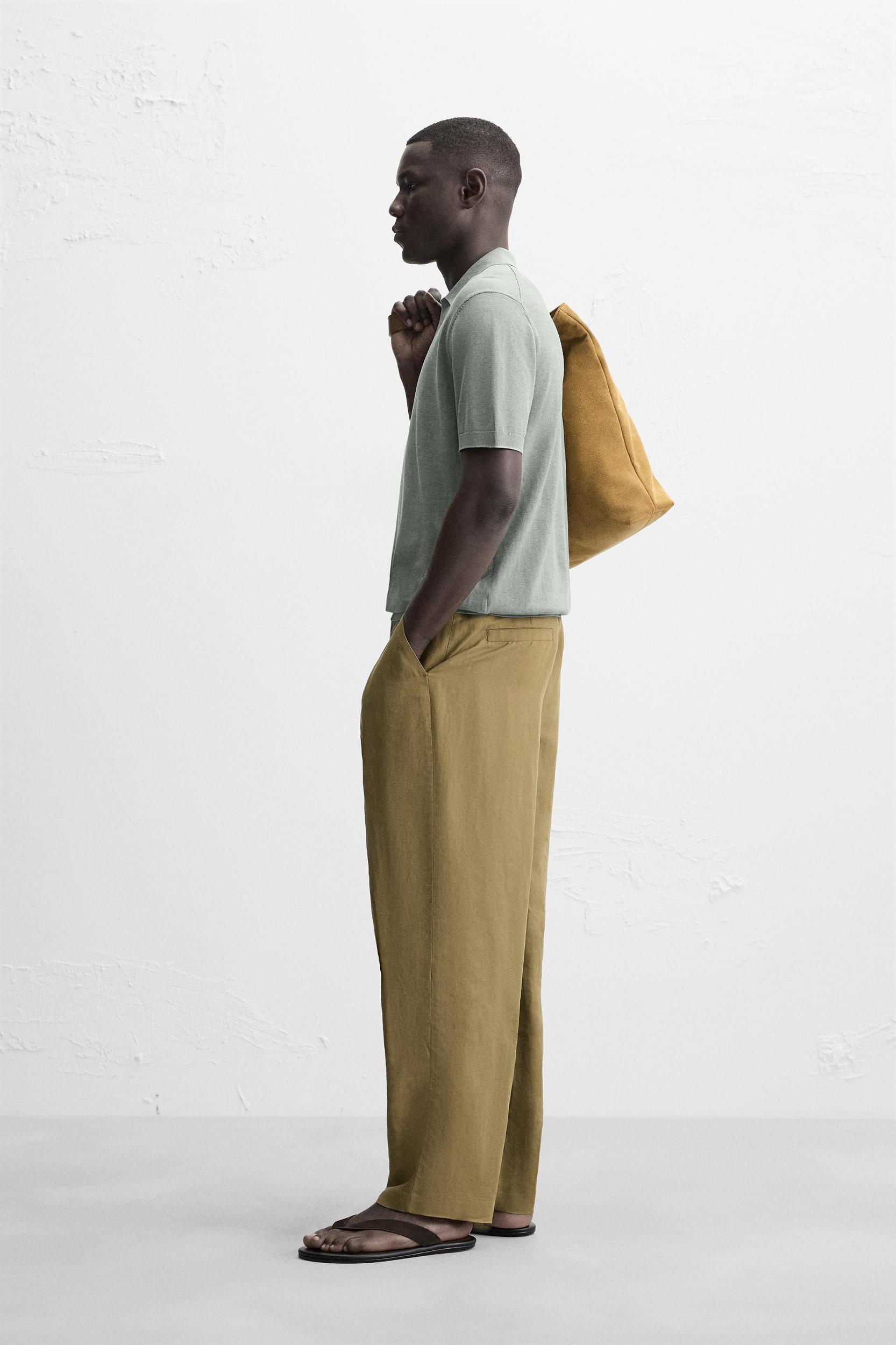 COTTON-SILK KNIT POLO SHIRT Product Image