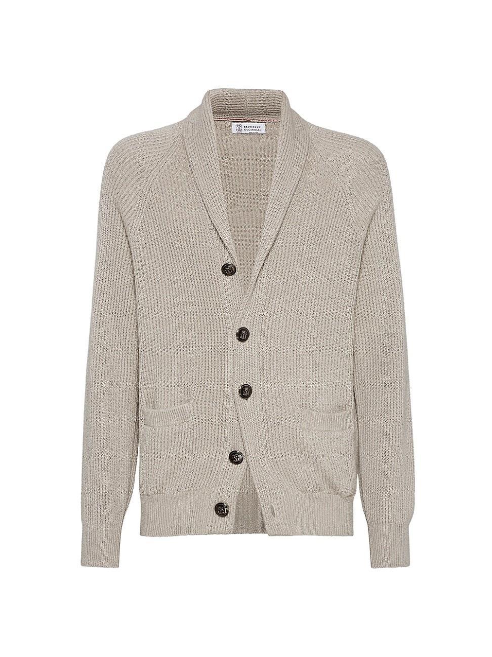 Mens Malfil Cotton English Rib Cardigan Product Image
