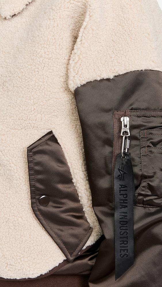 Alpha Industries B-15 Sherpa Hybrid Bomber Jacket | Shopbop Product Image