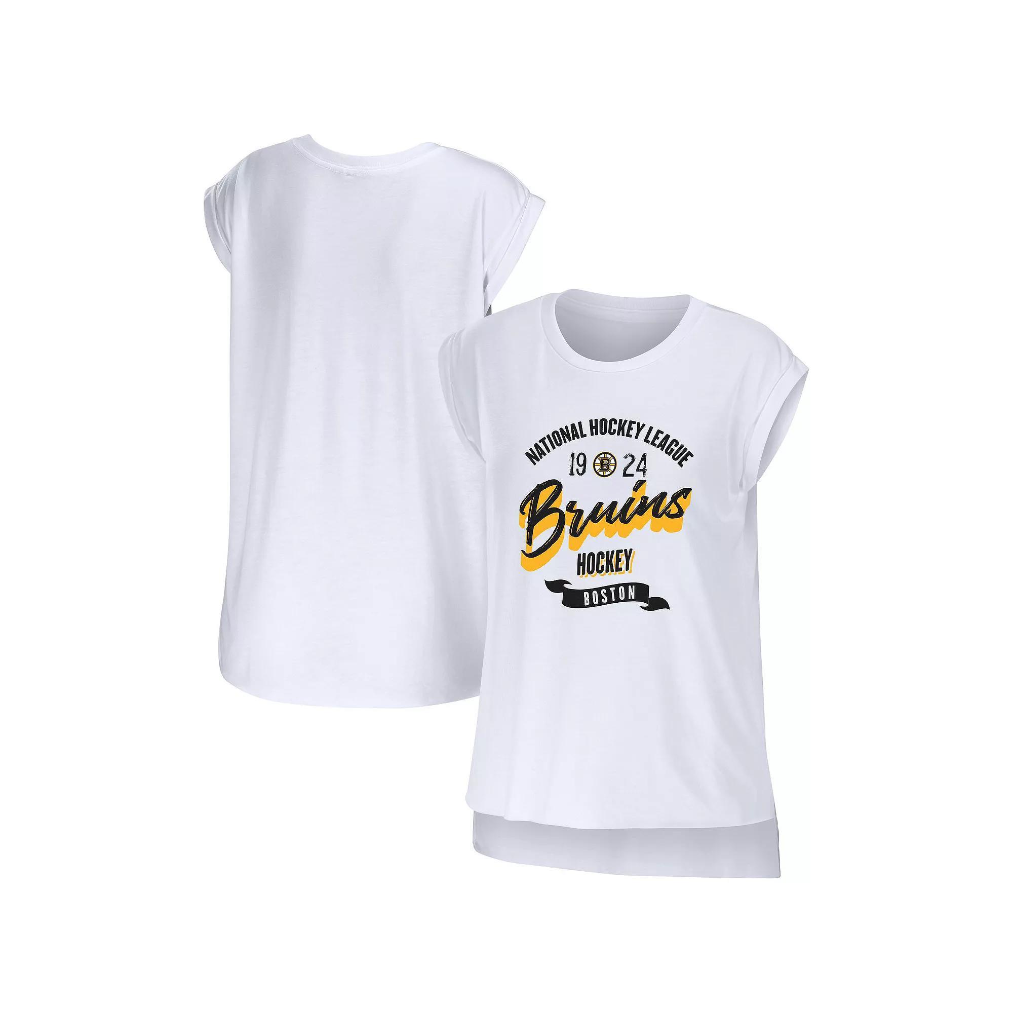 Women's WEAR by Erin Andrews White Pittsburgh Penguins Domestic Tank Top, Size: XL Product Image