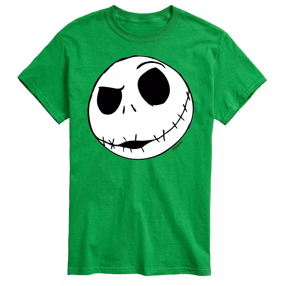 Disney's The Nightmare Before Christmas Jack Skellington Men's Face Graphic Tee, Size: Medium, Athletic Grey Product Image
