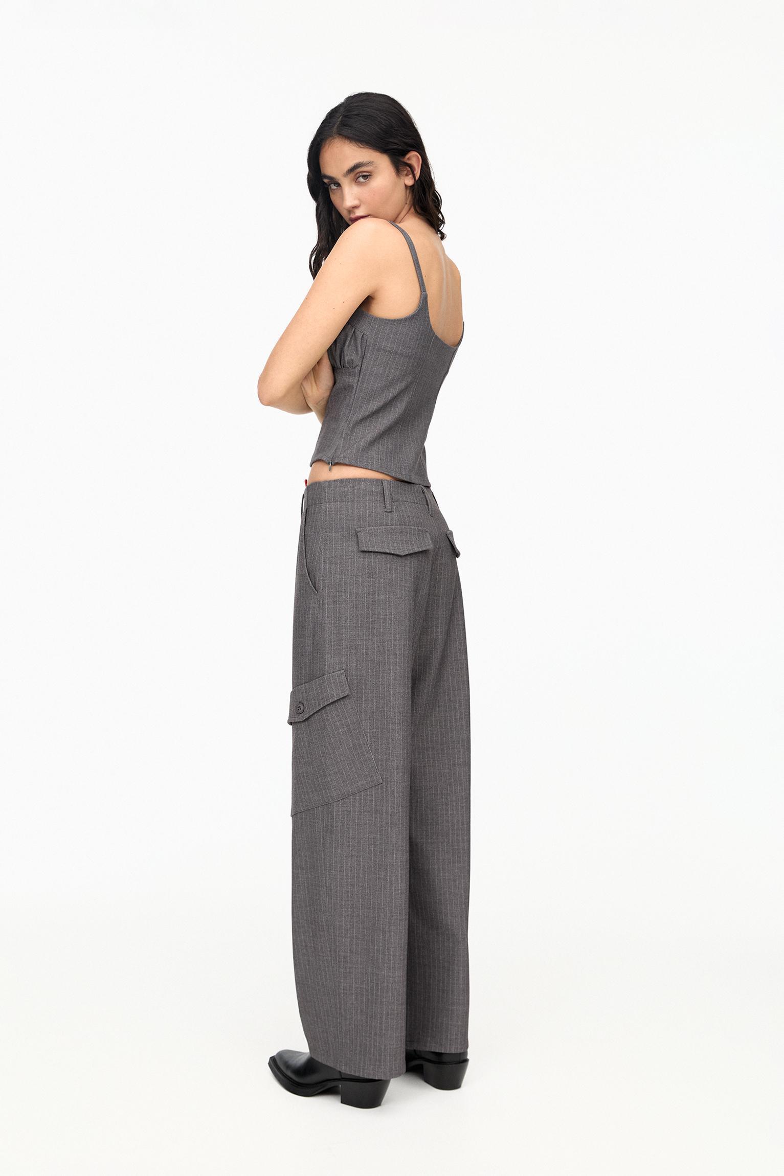 Strappy pinstripe top Product Image