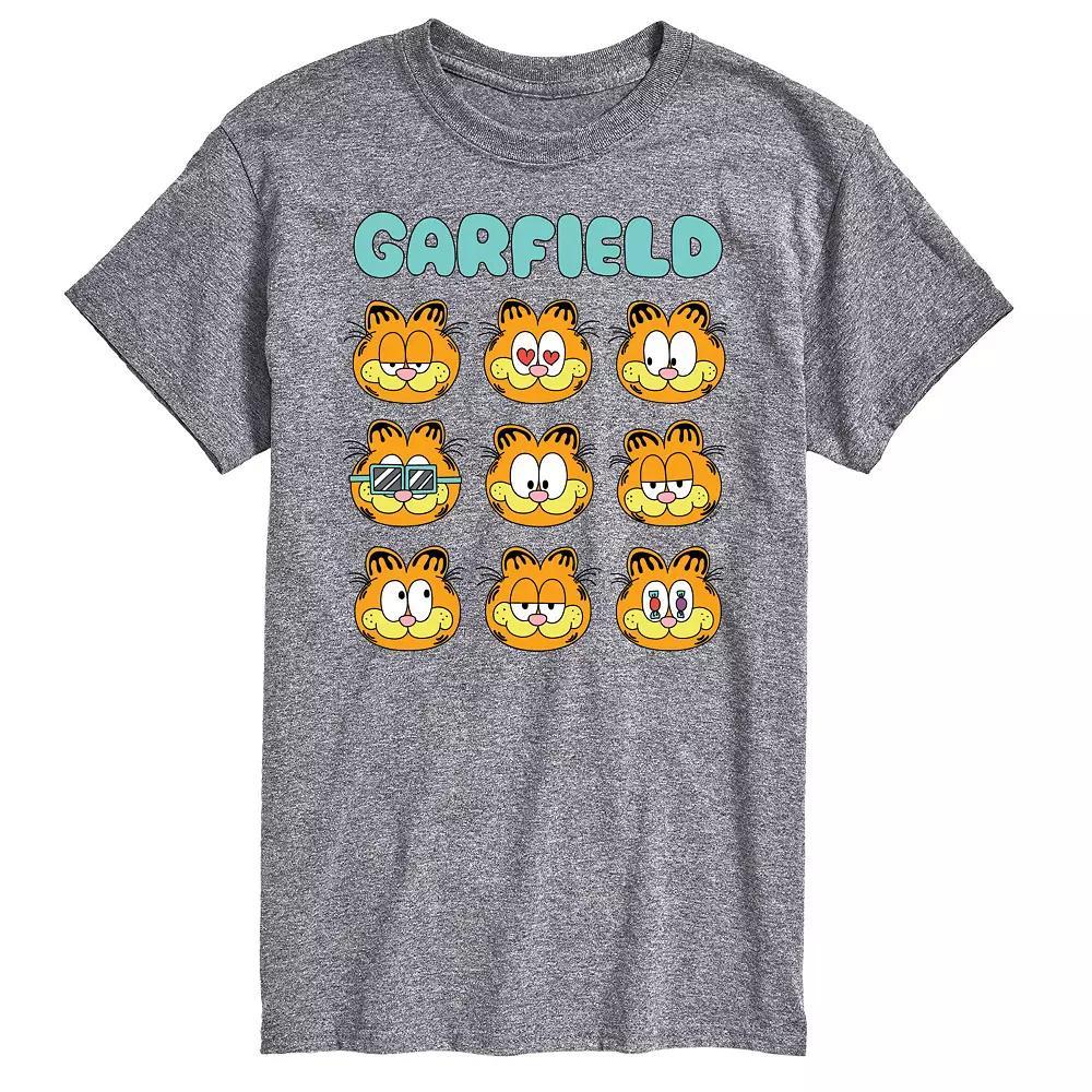Big & Tall Garfield Grid Graphic Tee, Mens Product Image