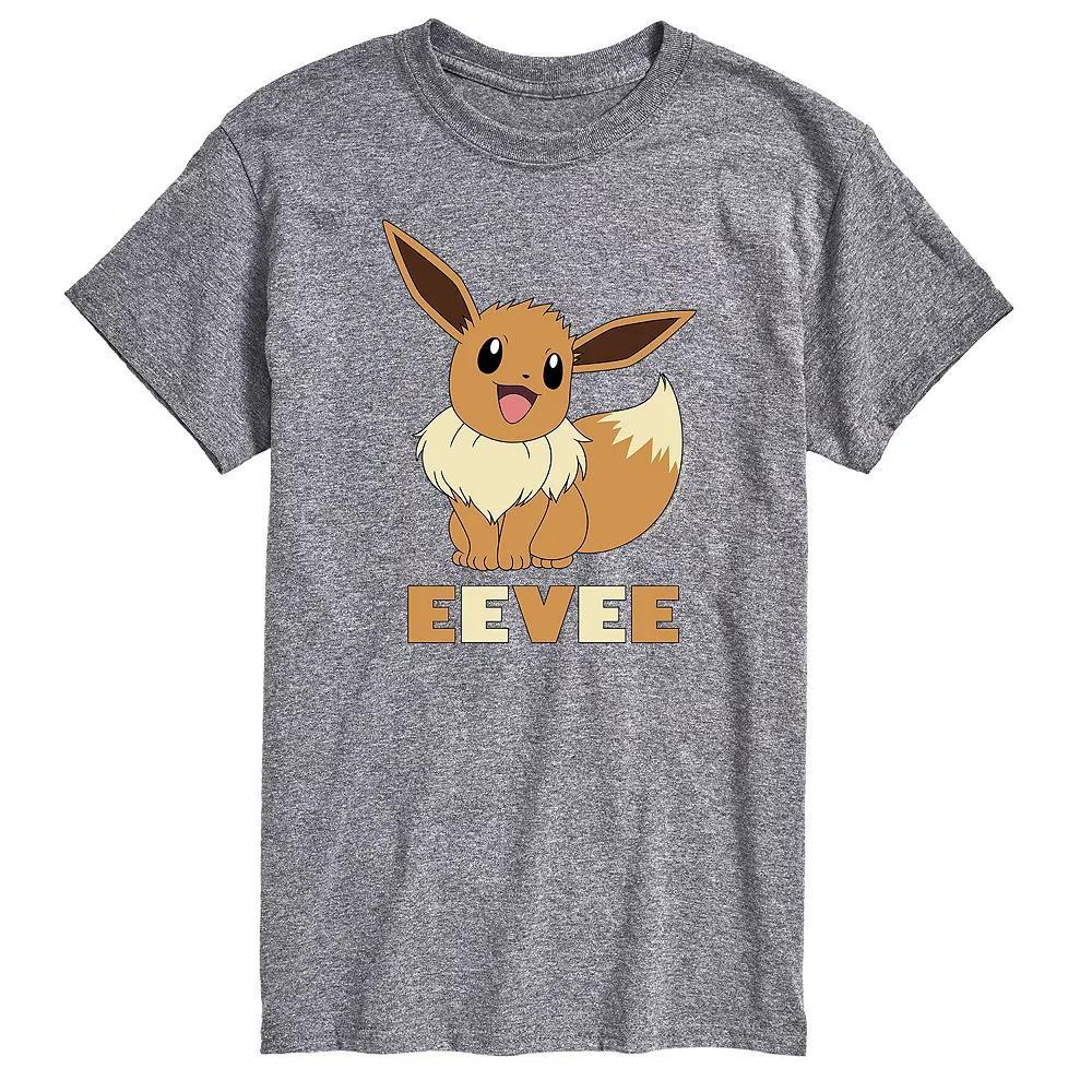 Men's Pokemon Eevee Tee, Size: XS, Gray Product Image