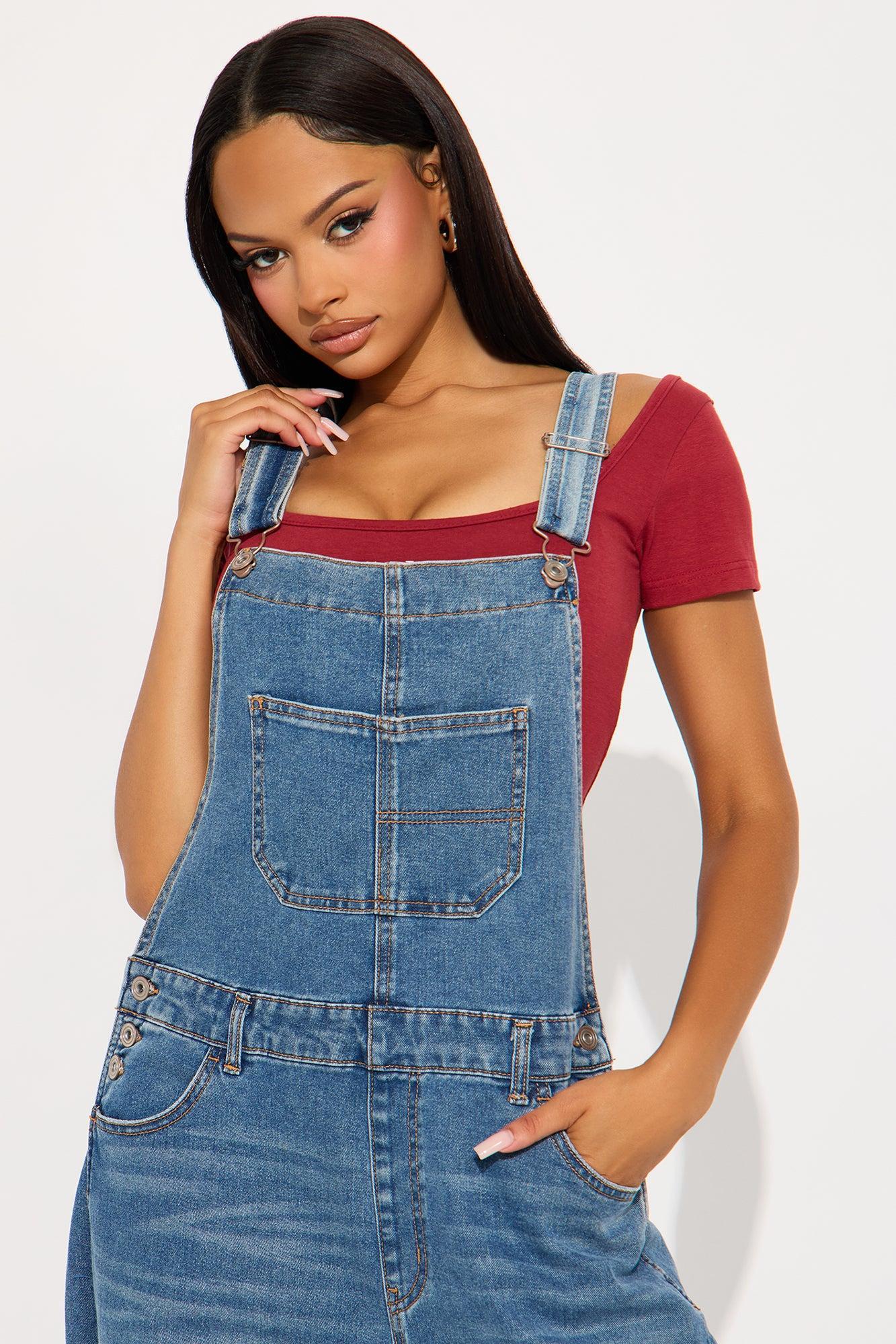 Southern CharmerS Denim Overalls - Dark Wash Product Image