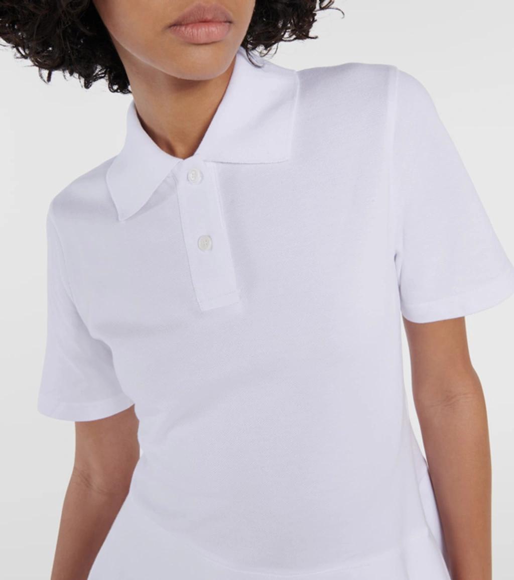 JW ANDERSON Asymmetric Knitted Minidress In White Product Image