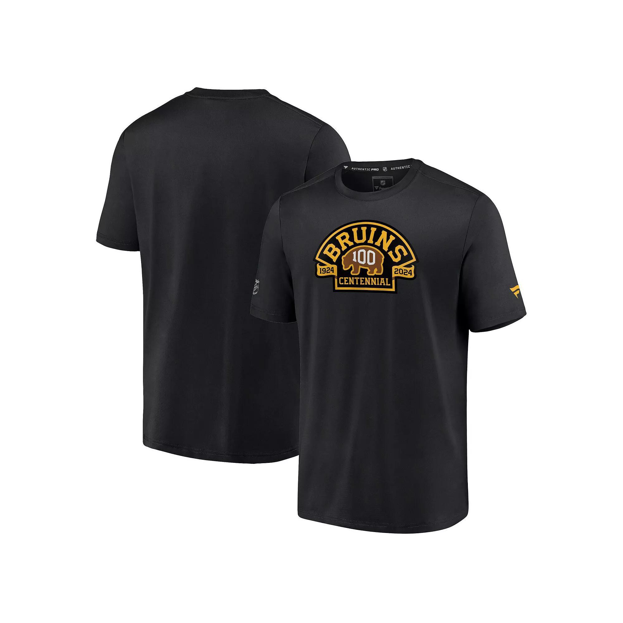 Mens Fanatics Branded Boston Bruins Authentic Pro Centennial Logo T-Shirt Product Image