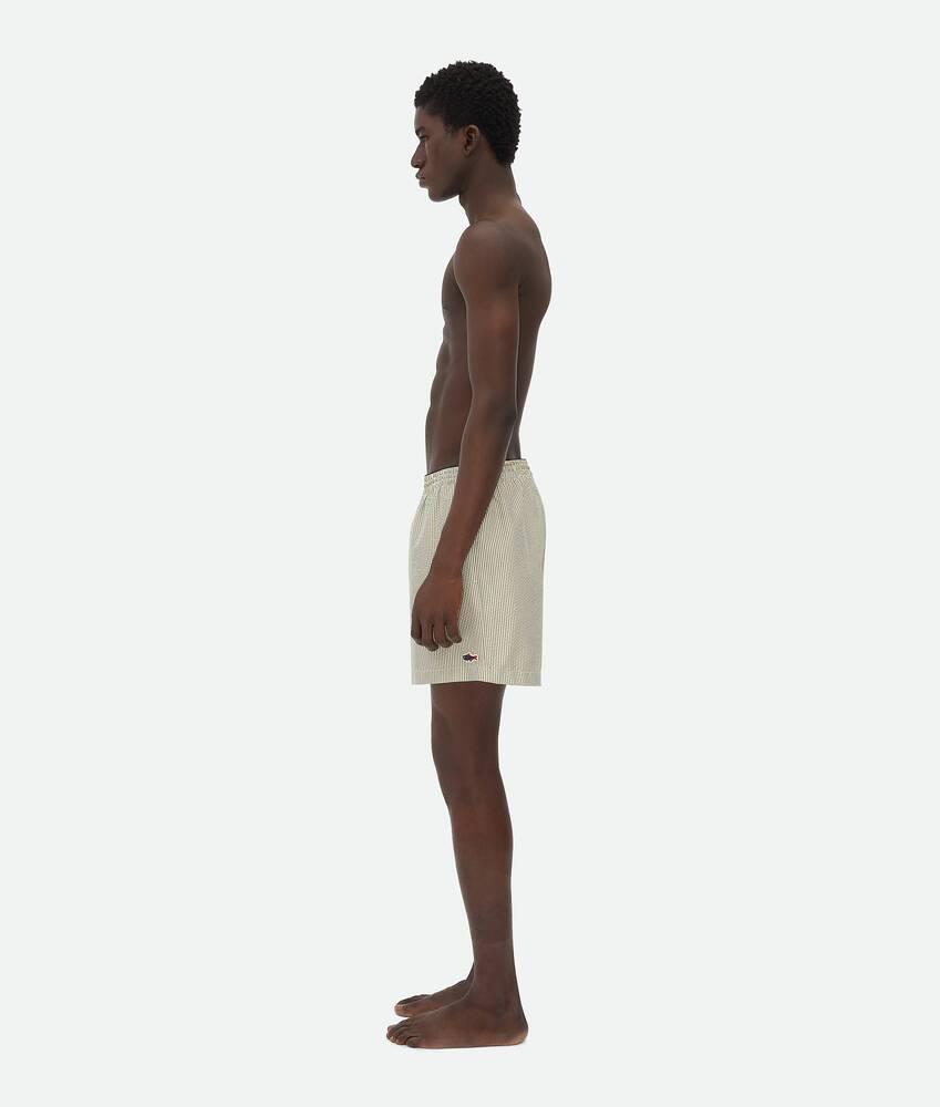 Men's Seersucker Swim Shorts in Chalk/cactus Product Image
