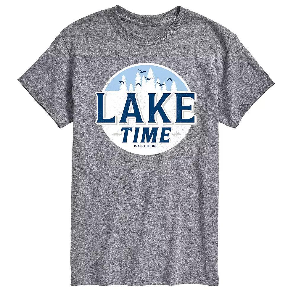 Big & Tall Lake Time Graphic Tee, Men's, Size: Large Tall, Gray Product Image