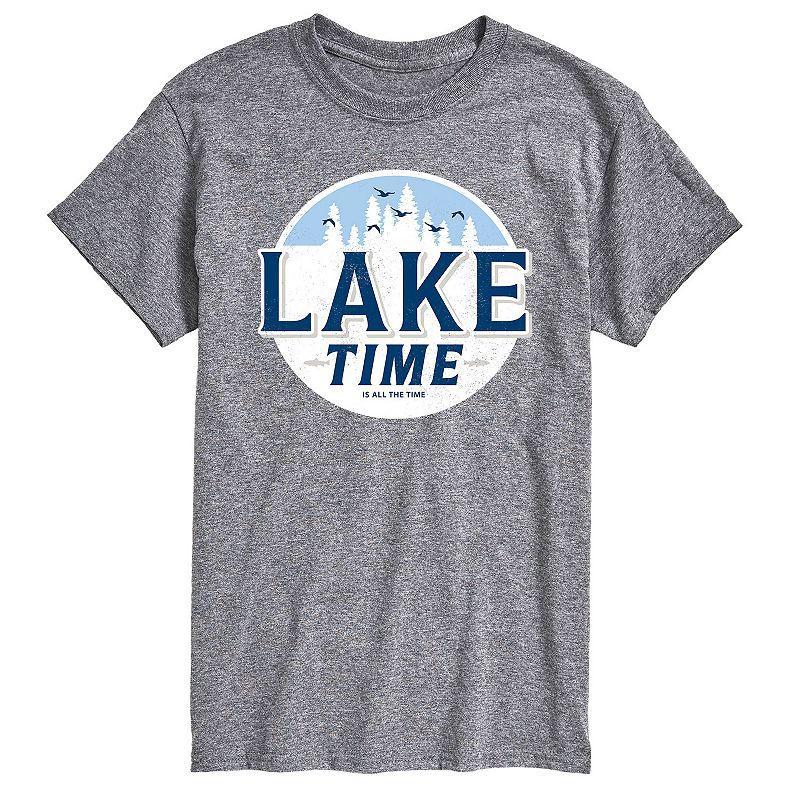 Big & Tall Lake Time Graphic Tee, Men's, Size: Large Tall, Gray Product Image