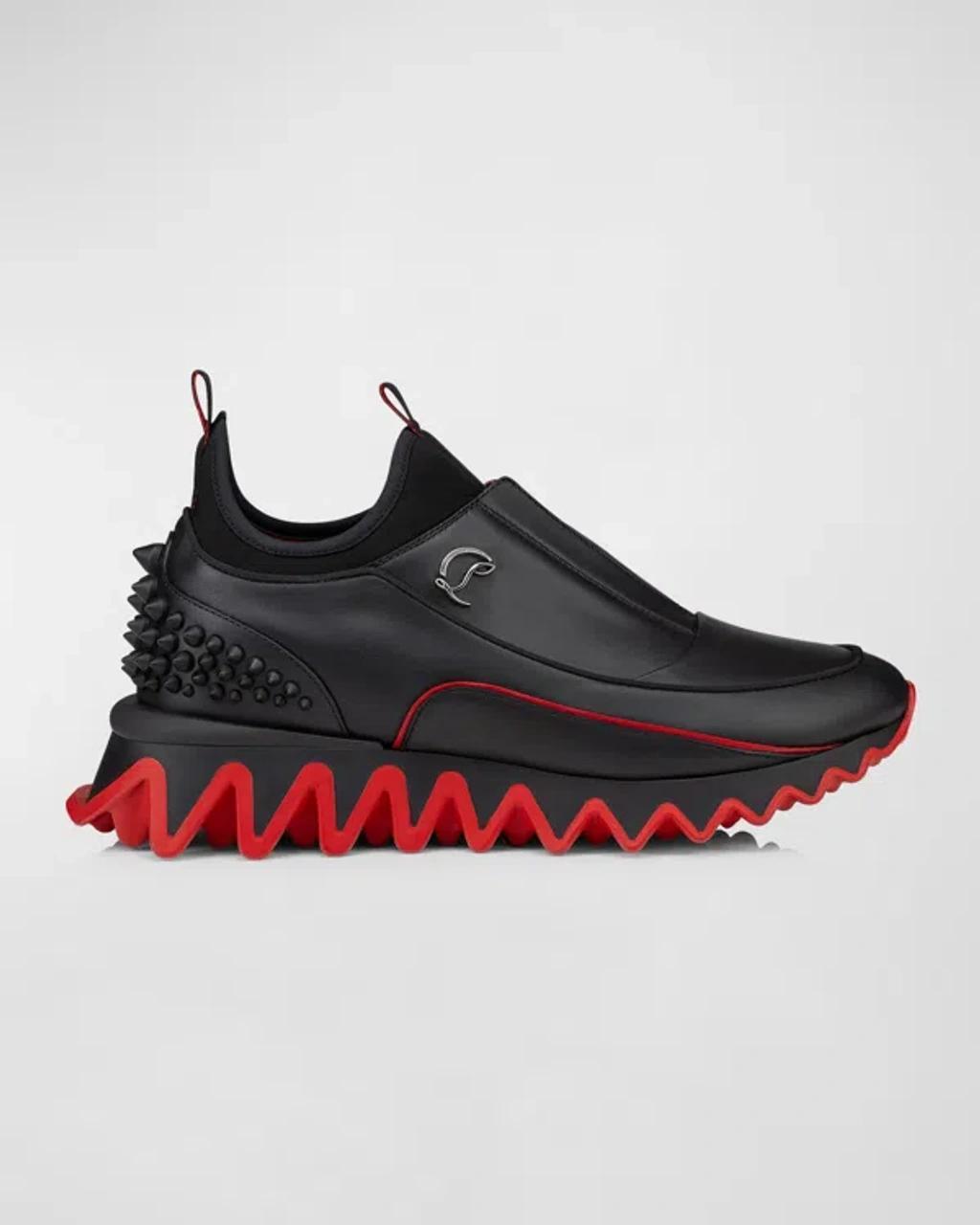Mens Sharkyloub SP Spikes Leather Runner Sneakers Product Image