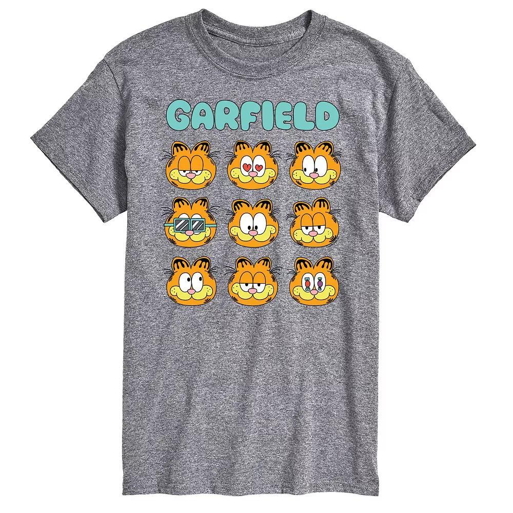 Big & Tall Garfield Grid Graphic Tee, Mens Product Image