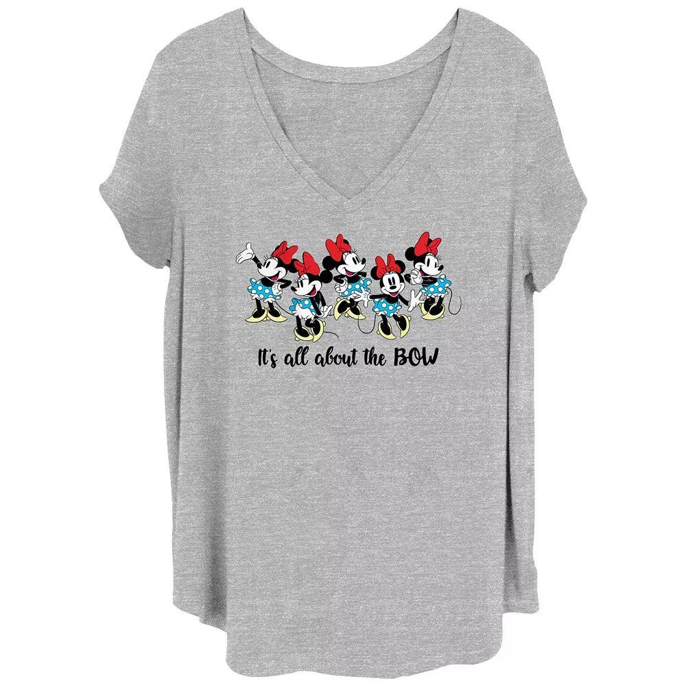 Disney's Minnie Up And Down Juniors' Plus Graphic Tee, Women's, Size: 2XL, Grey Gray Product Image