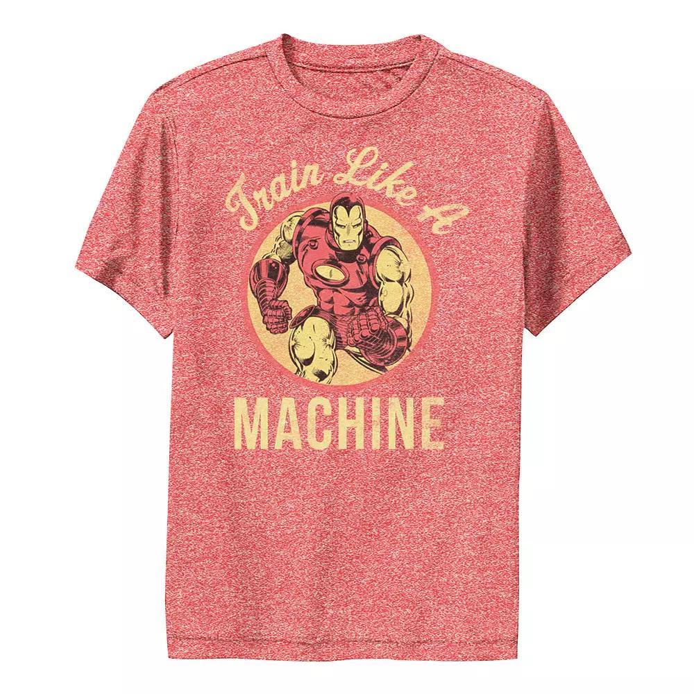 Boys 8-20 Marvel Iron Man Train Like a Machine Performance Tee, Boy's, Size: XL, Red Grey Product Image