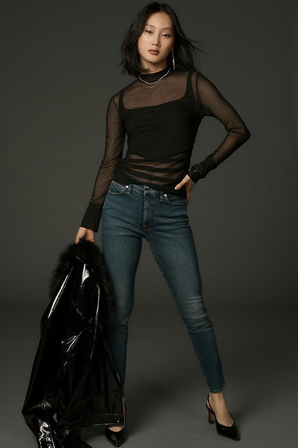 Good American Good Legs High Rise Gap-Proof Waistband Stretch Denim Skinny Jeans Product Image