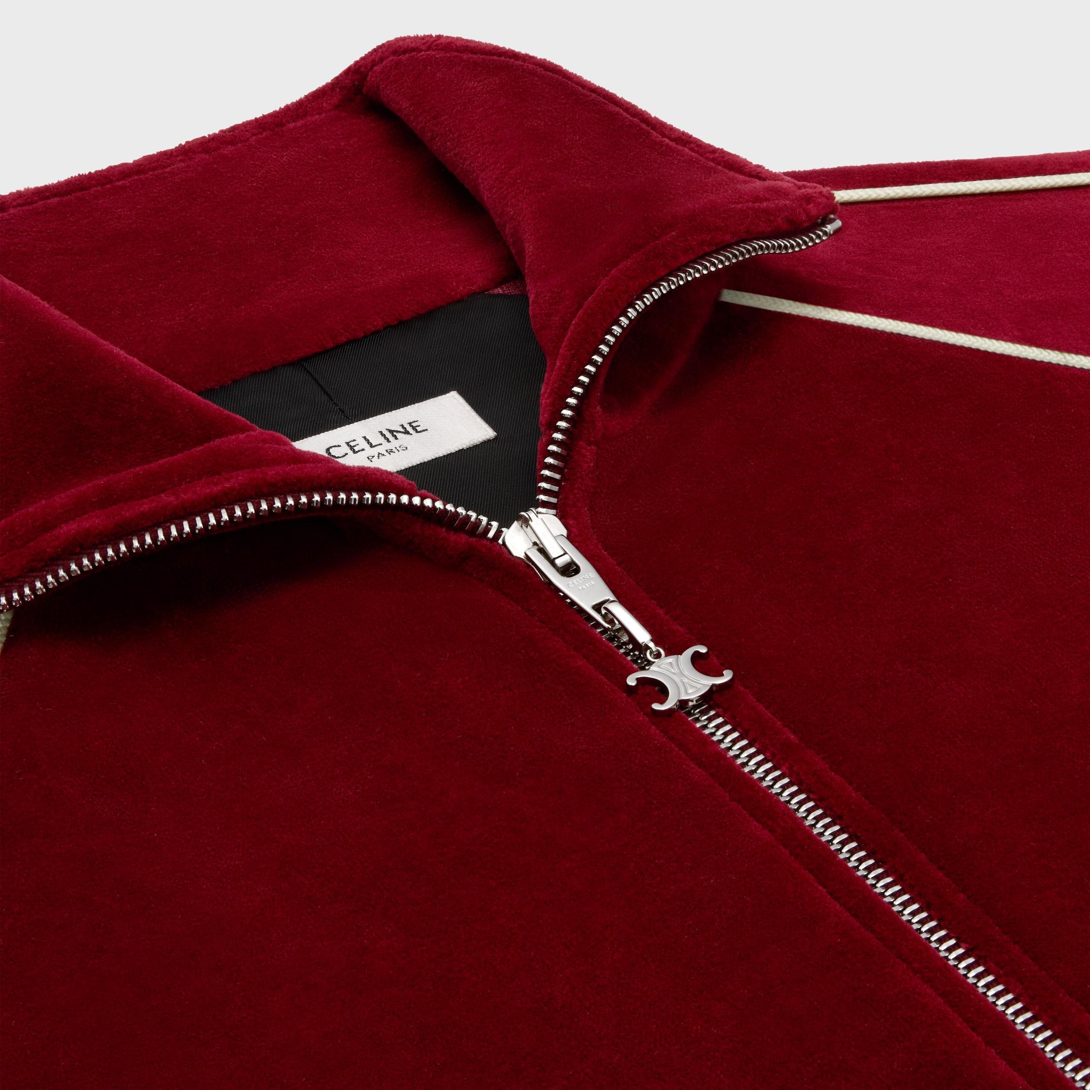triomphe tracksuit jacket in velvet jersey Product Image