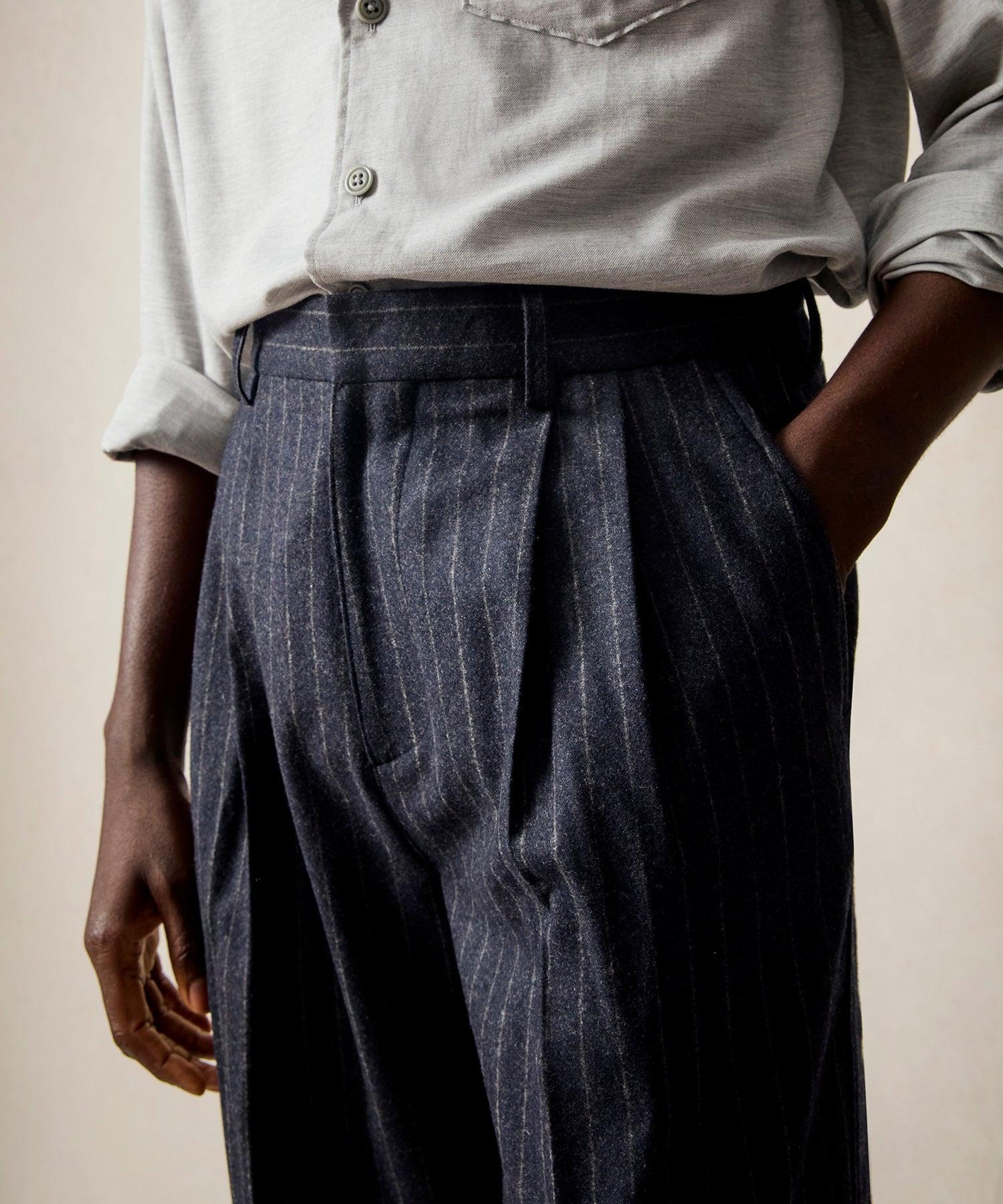Italian Wool Self Belt Trouser Product Image
