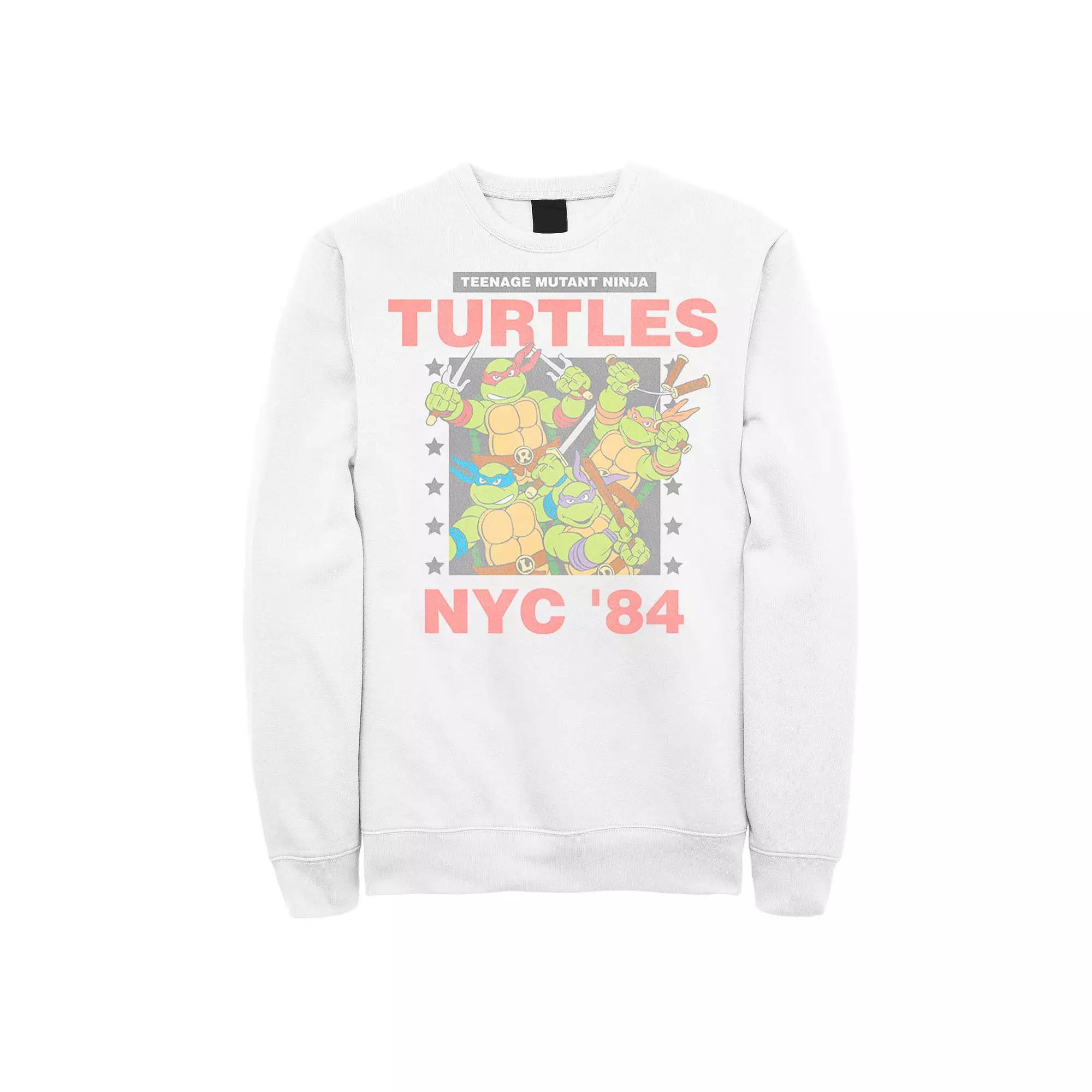 Men's Nickelodeon Teenage Mutant Ninja Turtles NYC 84 Fleece Sweatshirt, Size: Medium, White Product Image