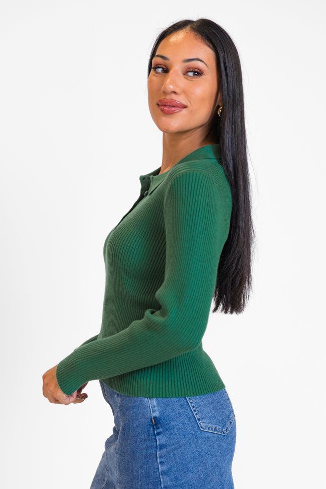 The Only Way Evergreen Collared Sweater  FINAL SALE Product Image
