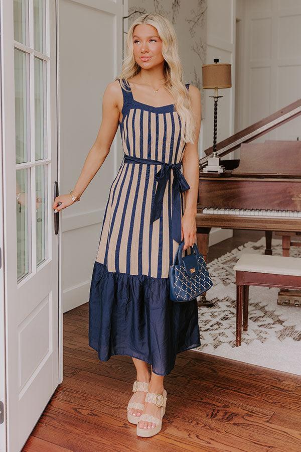 Havana Happy Hour Stripe Midi Dress Product Image