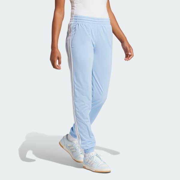 Women's adidas Tricot 3-Stripes Track Pants, Size: Small, Blue White Product Image
