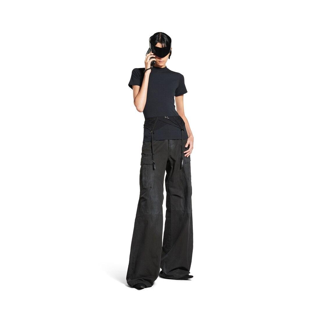 Women's Lingerie T-shirt in Faded Black Product Image