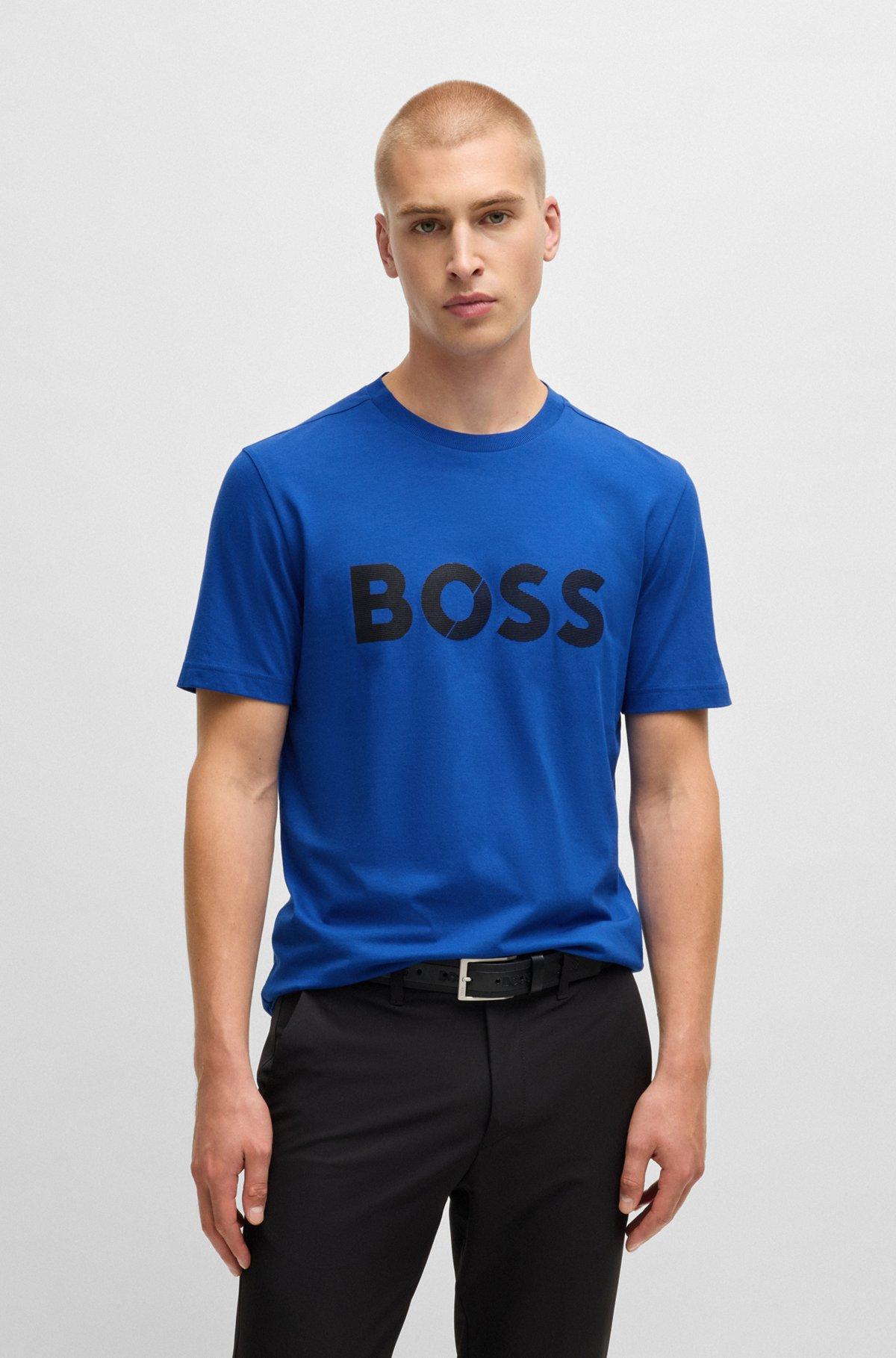 Cotton-jersey T-shirt with large logo Product Image