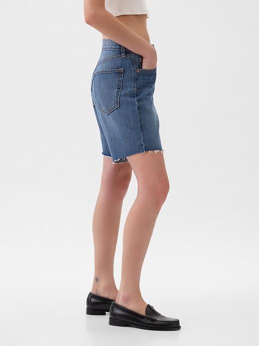 8" Mid Rise '90s Loose Denim Bermuda Shorts Product Image