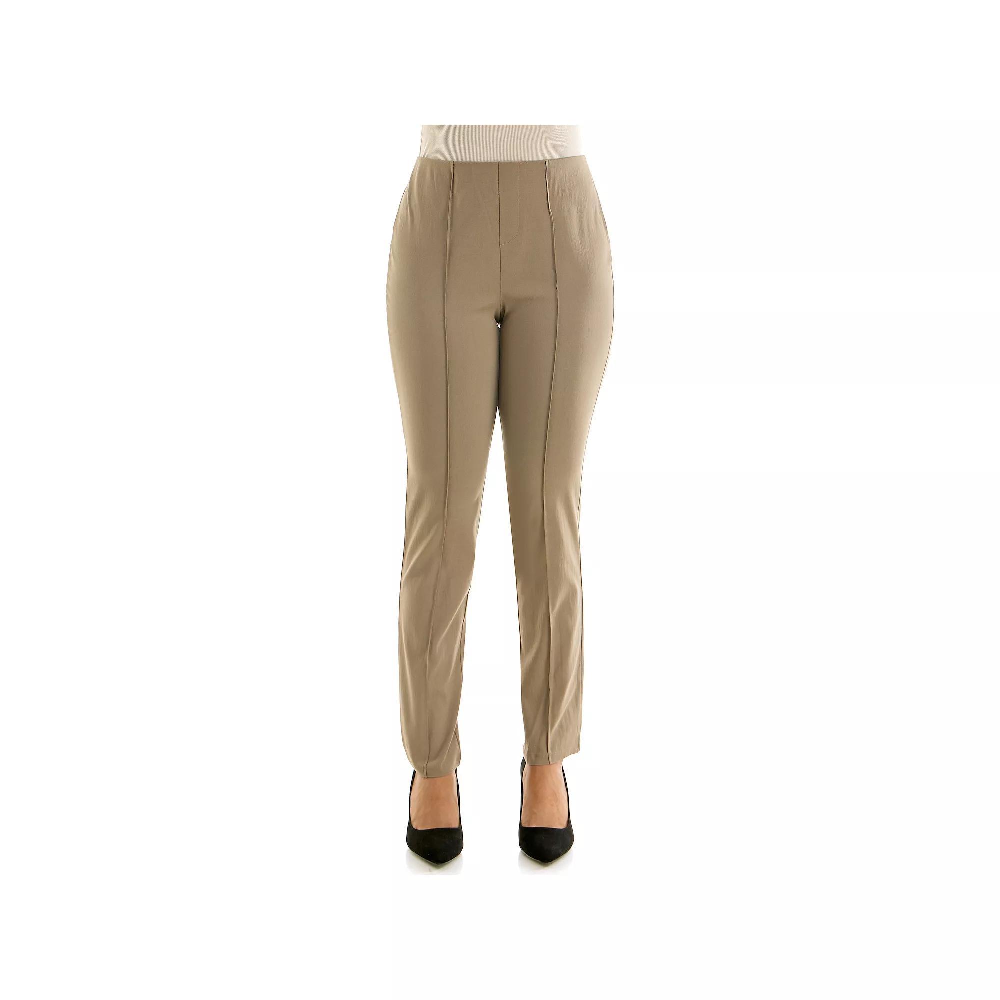 Women's Nina Leonard Narrow Leg Pants, Size: Medium, Mink Product Image