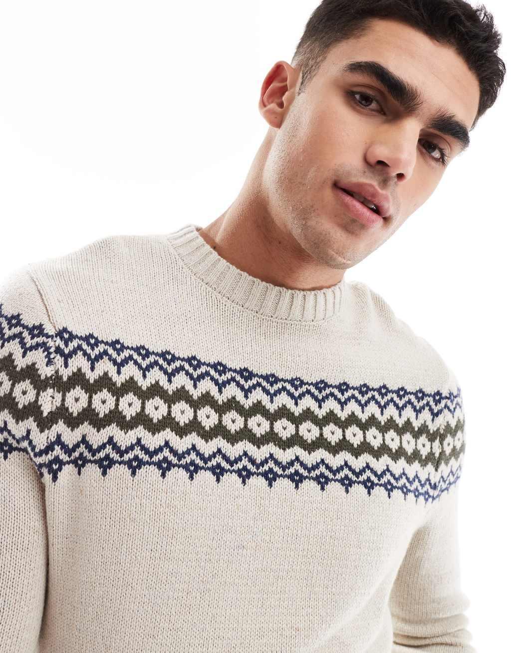 Scalpers Winter Zorn Tricot Sweater In Cream   Product Image