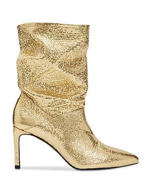 AllSaints Orlana Shimmer Boots Silver) Women's Boots Product Image