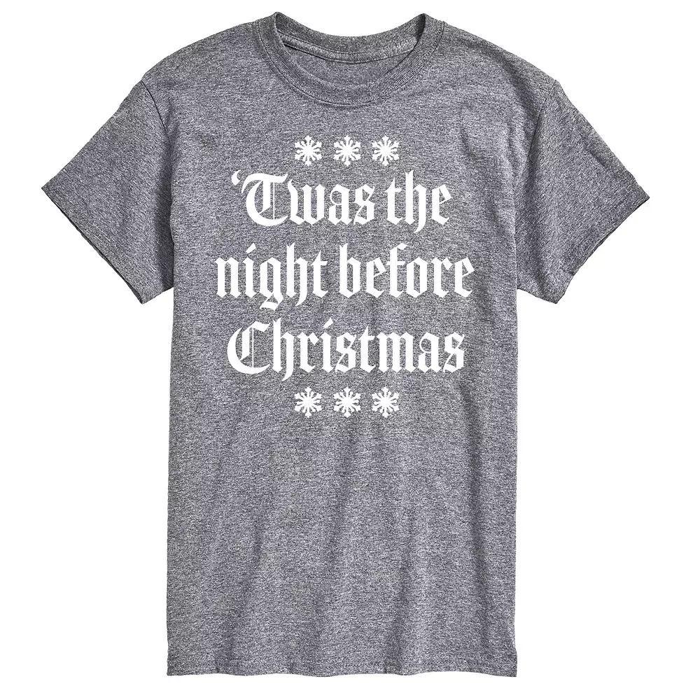 Men's Twas The Night Before Christmas Graphic Tee, Size: Medium, Red Product Image
