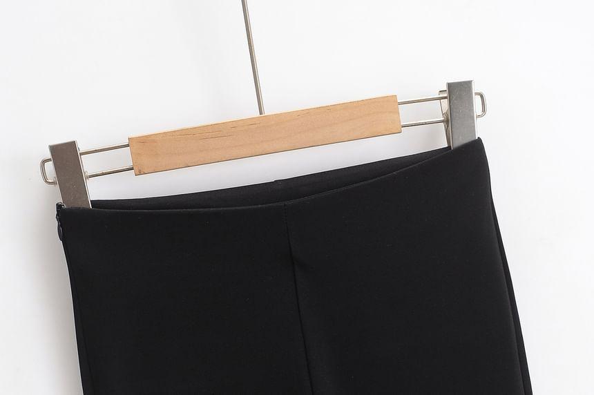High Waist Plain Flared Pants (Various Designs) Product Image