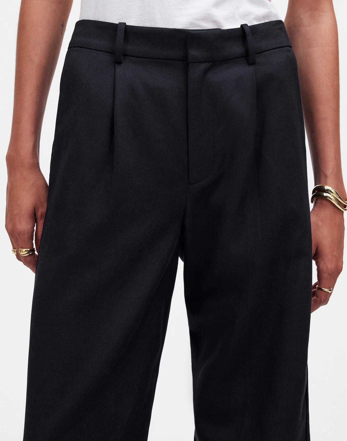 Tall Slouchy Straight Pants in Drapey Twill Product Image