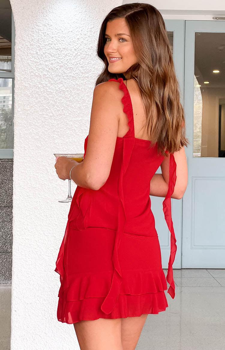Caspian Red Chiffon Top Product Image