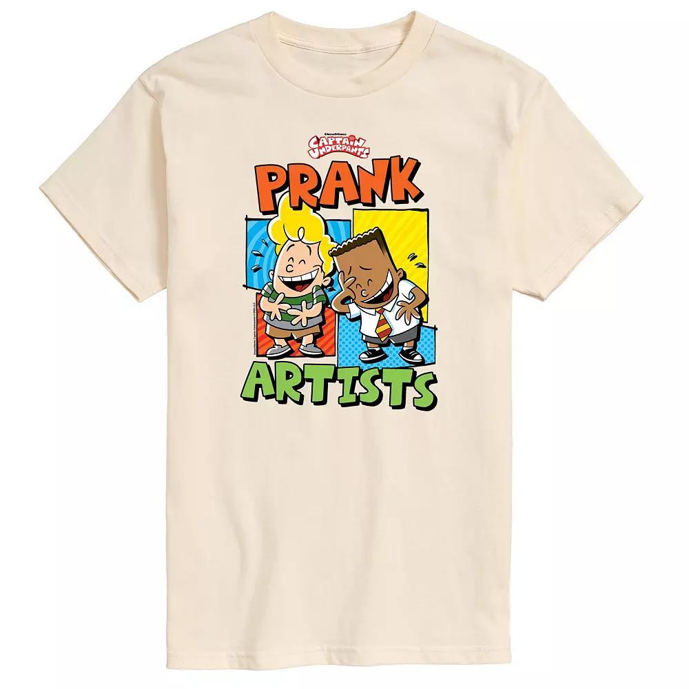 Mens Captain Underpants Prank Artists Graphic Tee Product Image