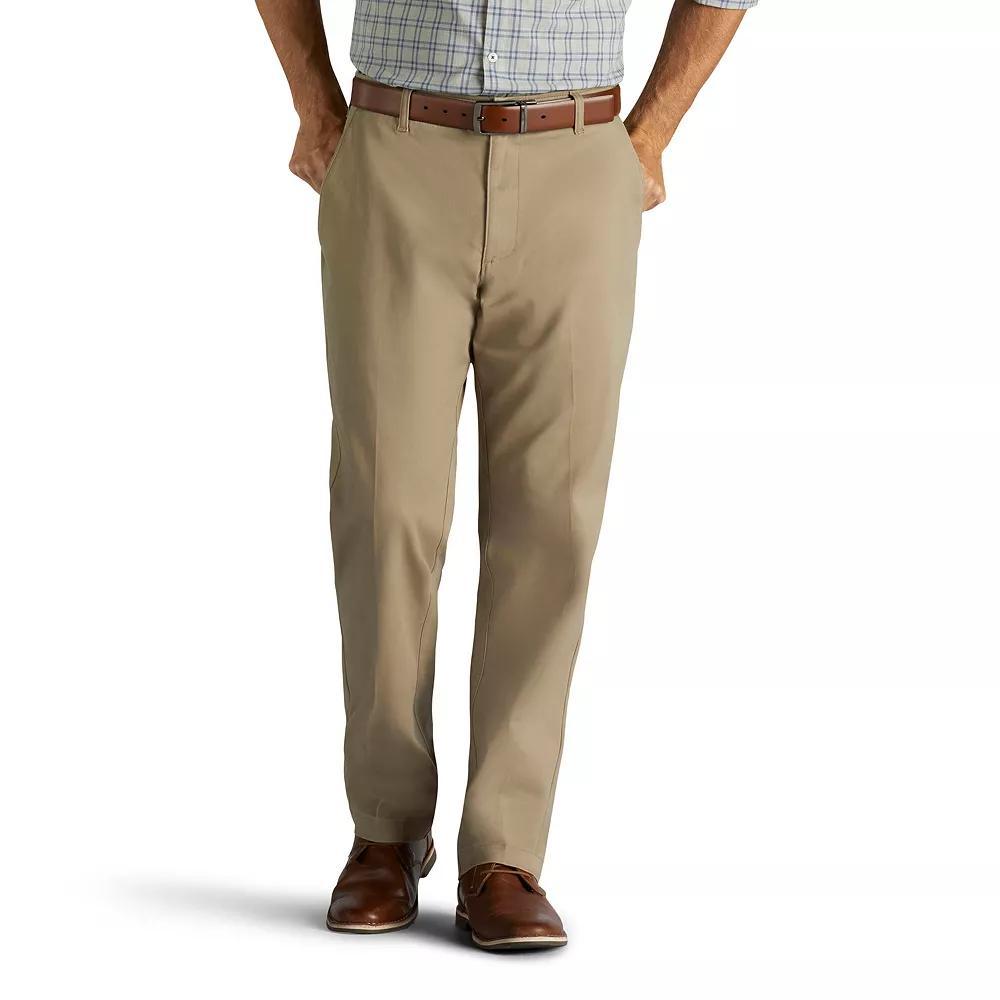 Men's Lee® Extreme Motion Relaxed Fit Flat Front Pants, Size: 36 X 32, Green Product Image