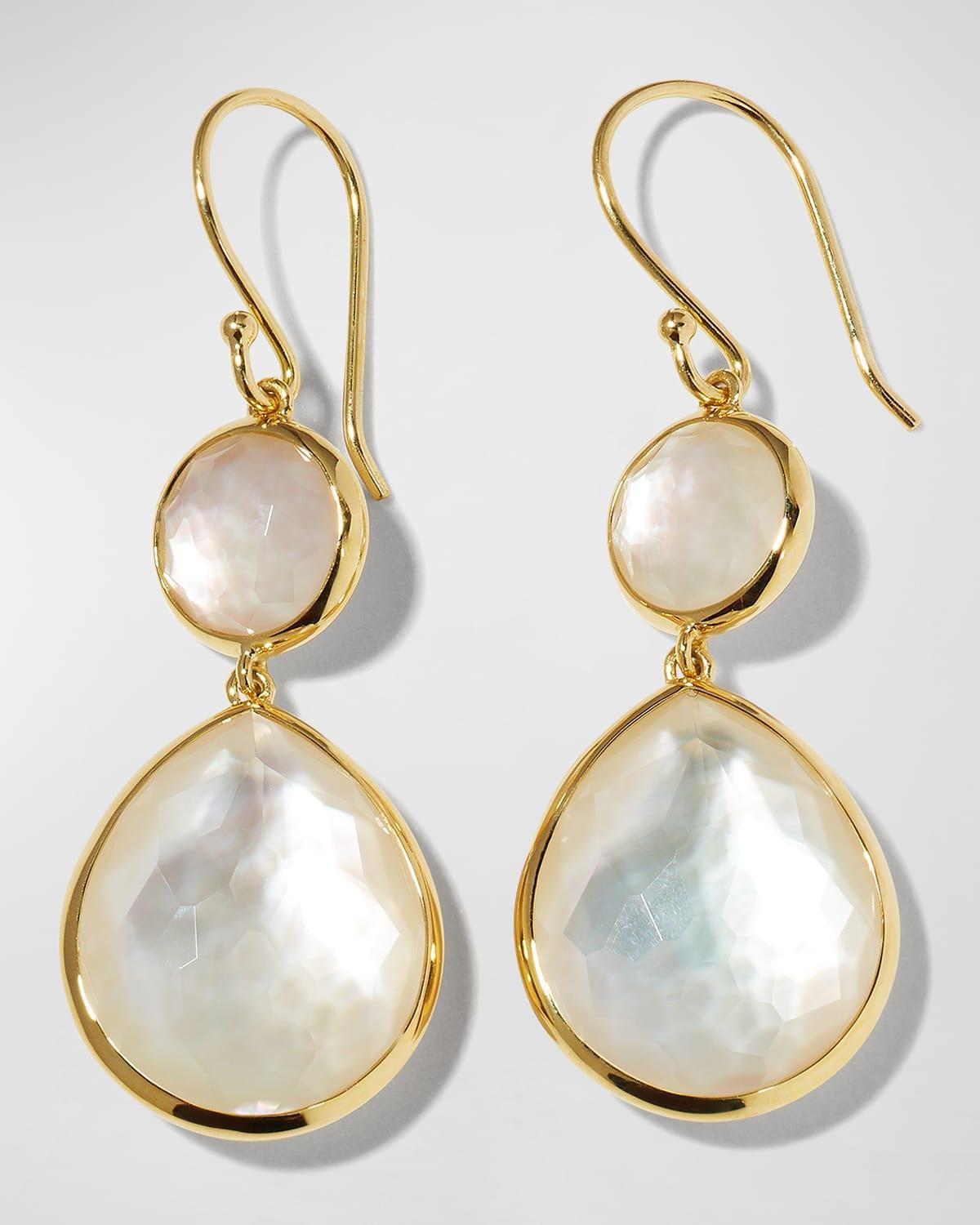 Ippolita 18K Yellow Gold Rock Candy Mother of Pearl & Rock Crystal Doublet Drop Earrings Product Image