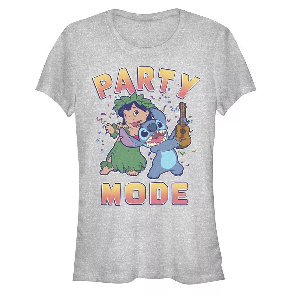 Disney's Lilo & Stitch Women's Party Mode Tee, Girl's, Size: XL, Athletic Grey Product Image