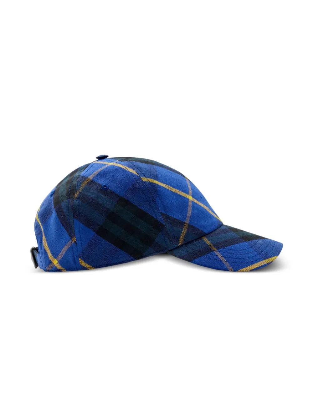 check linen baseball cap Product Image
