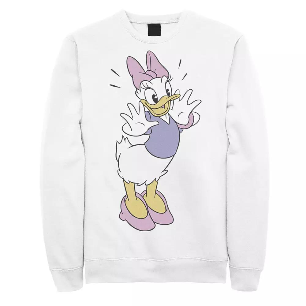 Disney's Daisy Duck Ecstatic Pose Portrait Men's Sweatshirt, Size: Small, White Product Image