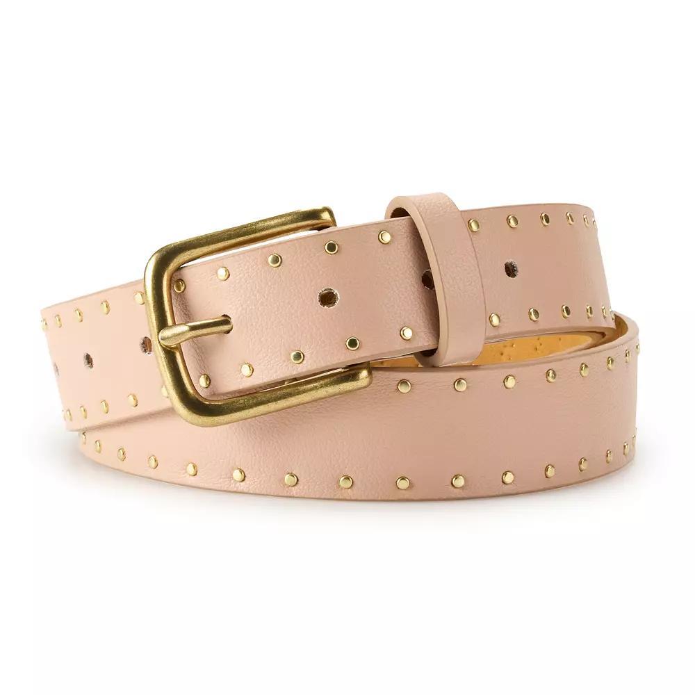 Women's Sonoma Goods For Life® Studded Belt, Size: Small, Blush Product Image