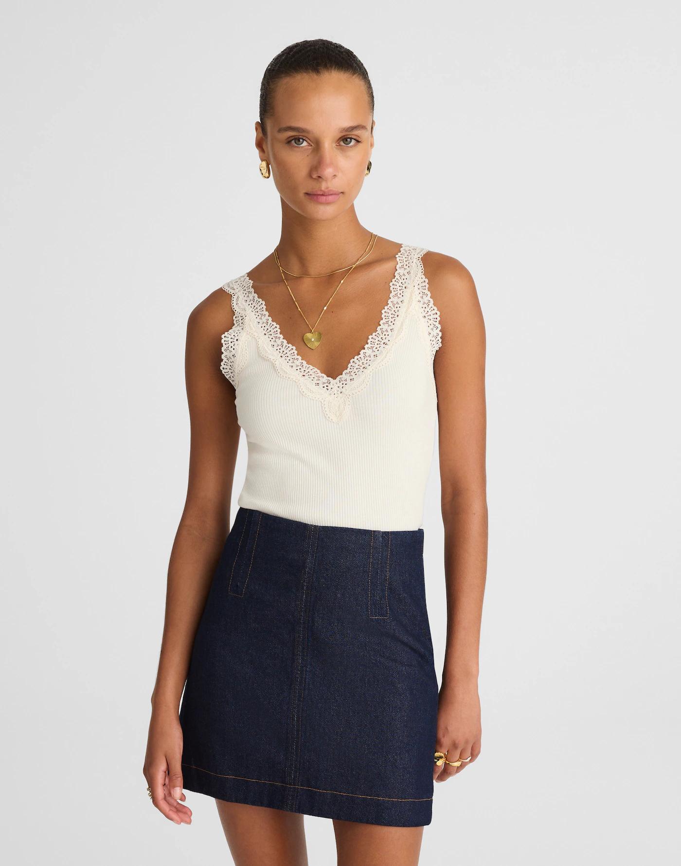 Mini Skirt in Airy Denim Product Image