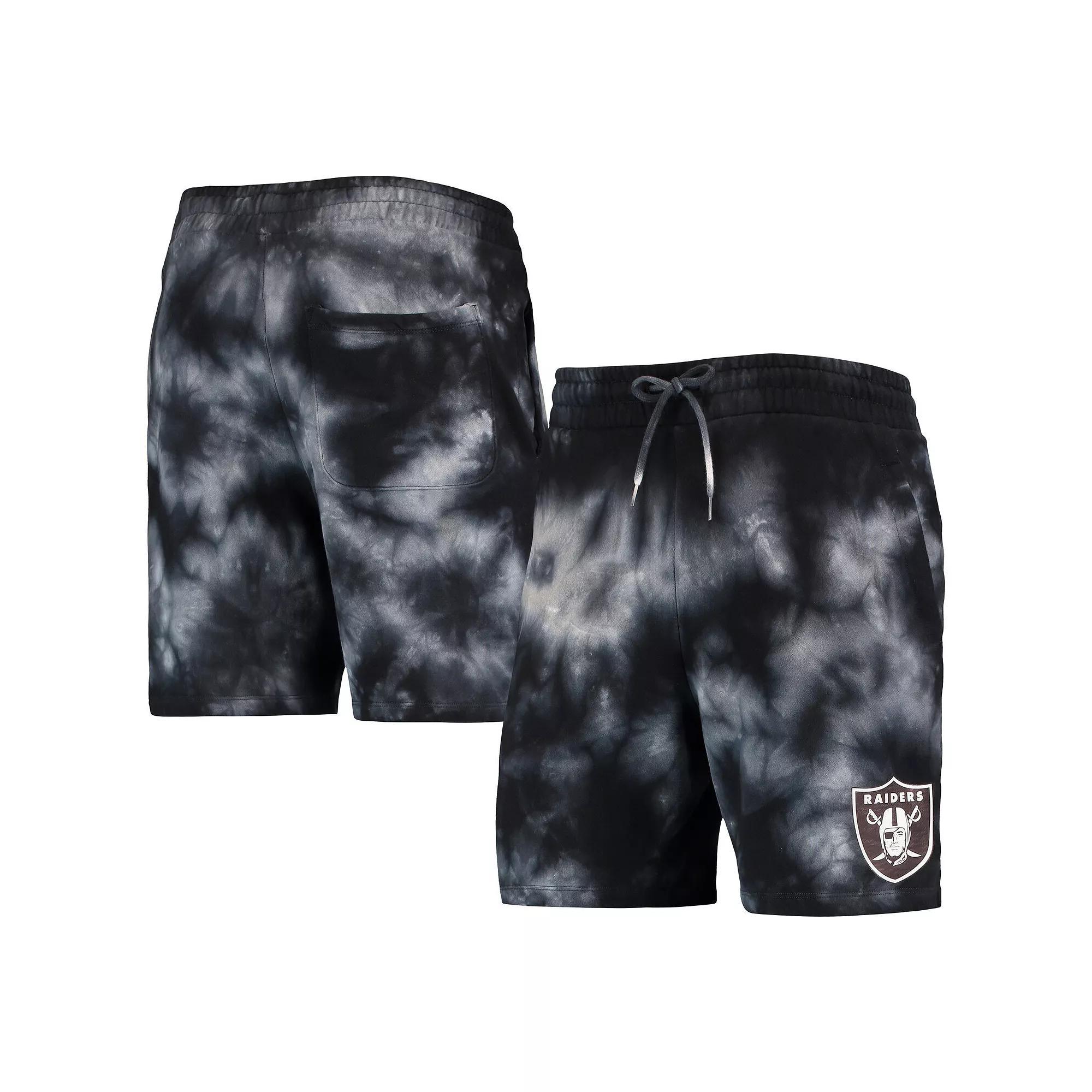 Men's New Era Black Las Vegas Raiders Tie-Dye Shorts, Size: XL, Lvr Black Product Image