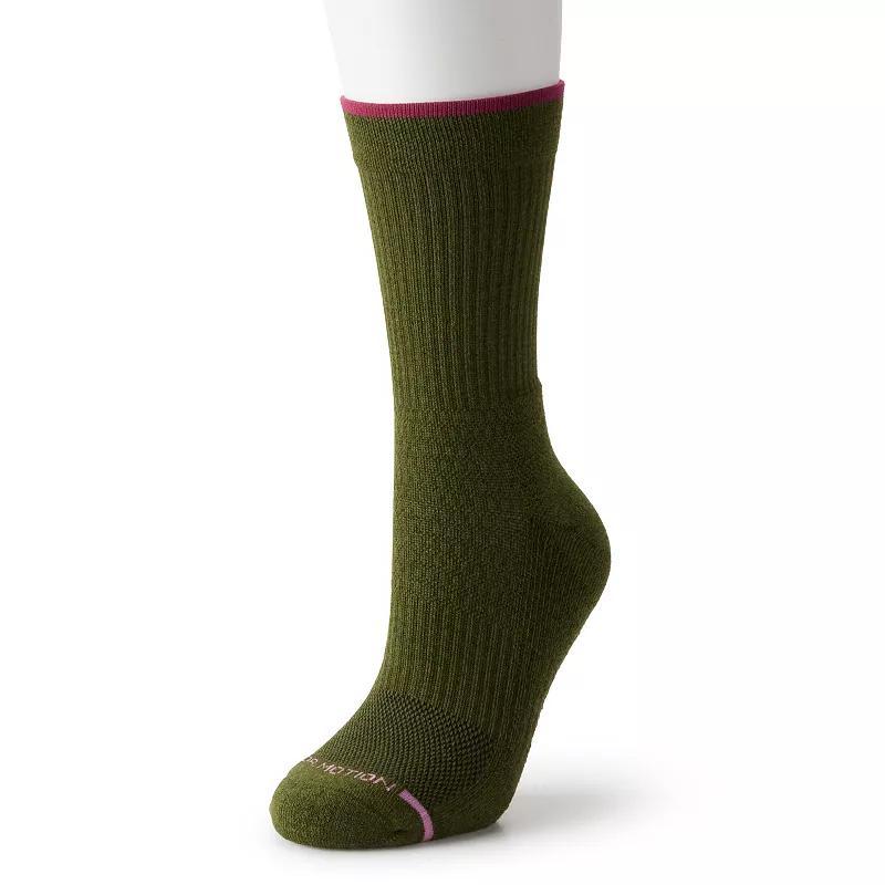 Womens Dr. Motion Knit Compression Crew Socks Grey Marl Product Image