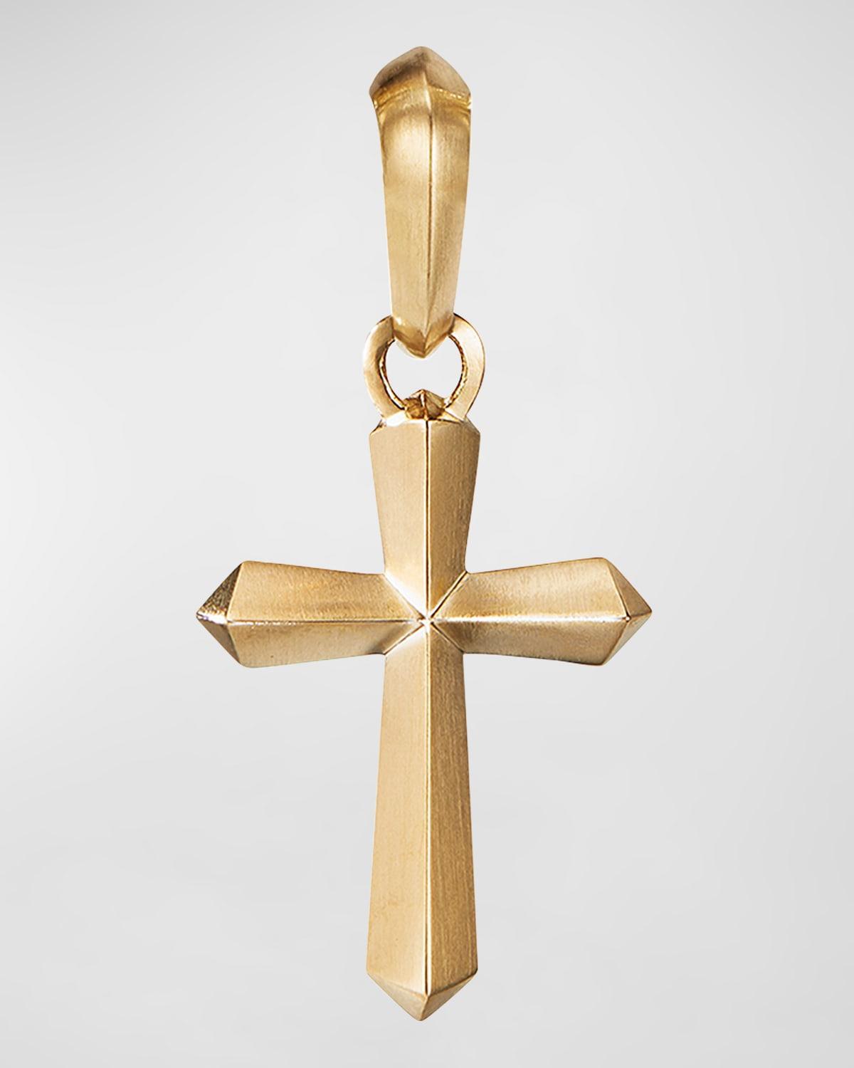 Mens Roman Cross Pendant in 18K Gold, 19mm Product Image