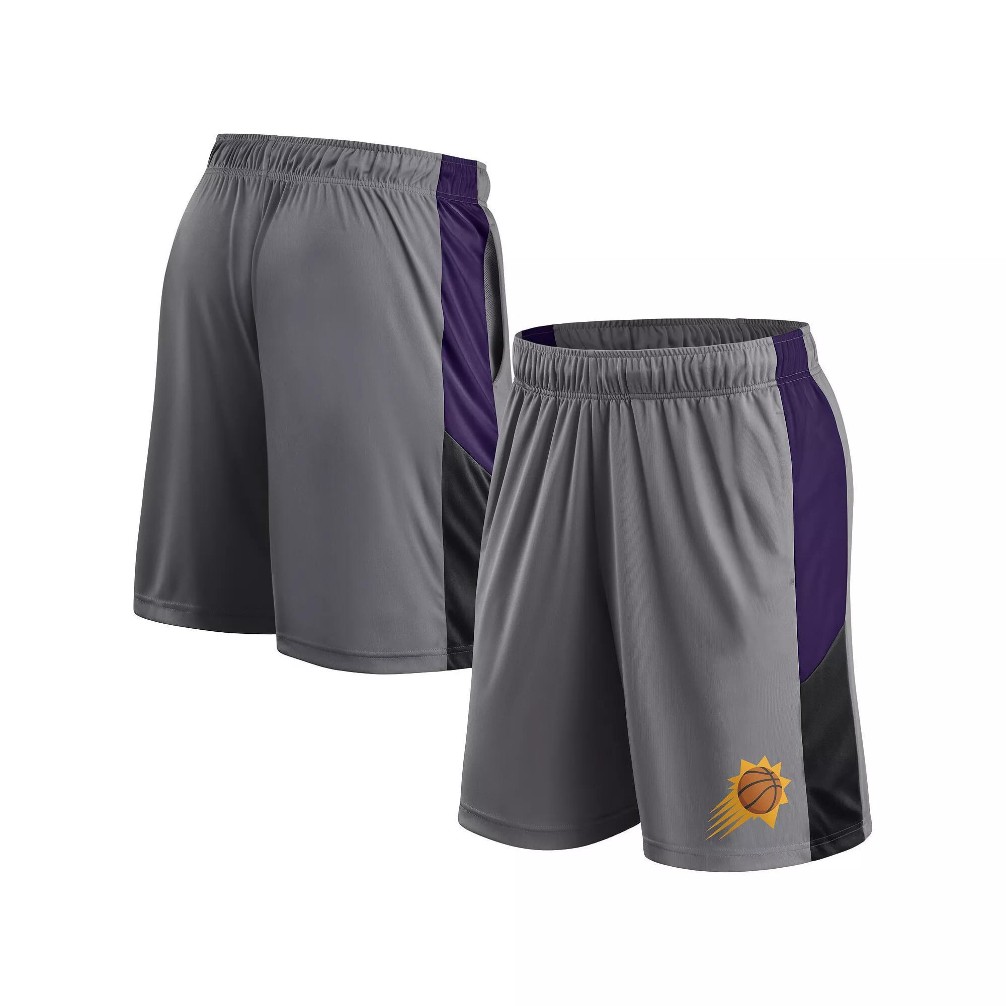 Men's Fanatics  Gray Phoenix Suns Practice Performance Shorts, Size: Large, Phx Grey Product Image