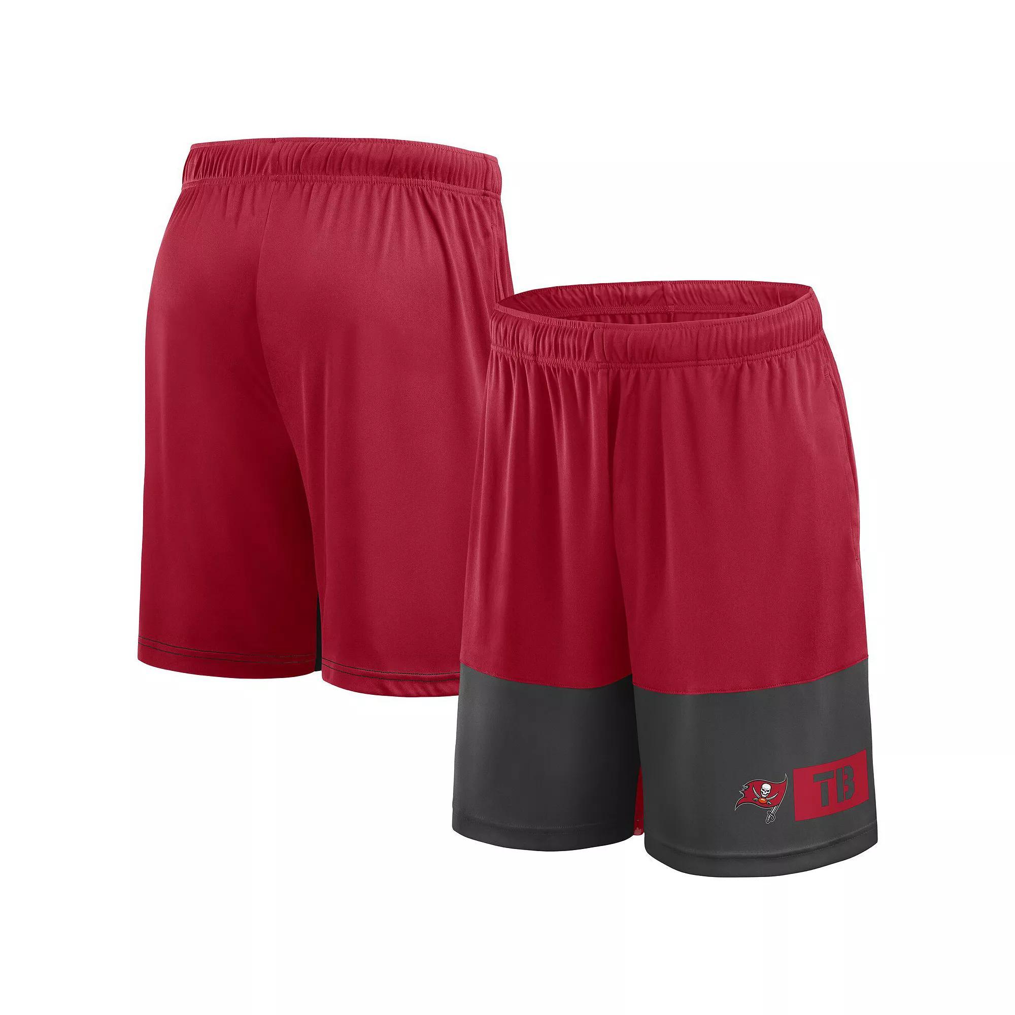 Men's Fanatics Red/Pewter Tampa Bay Buccaneers Best of the Best Performance Shorts, Size: 6XB Product Image