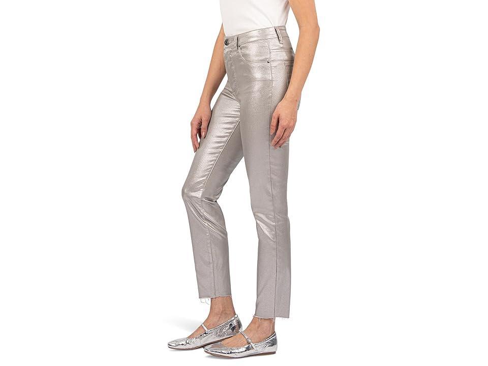 KUT from the Kloth Charlize High Rise Fab Ab Cigarette Leg-Raw Hem (Dark ) Women's Jeans Product Image