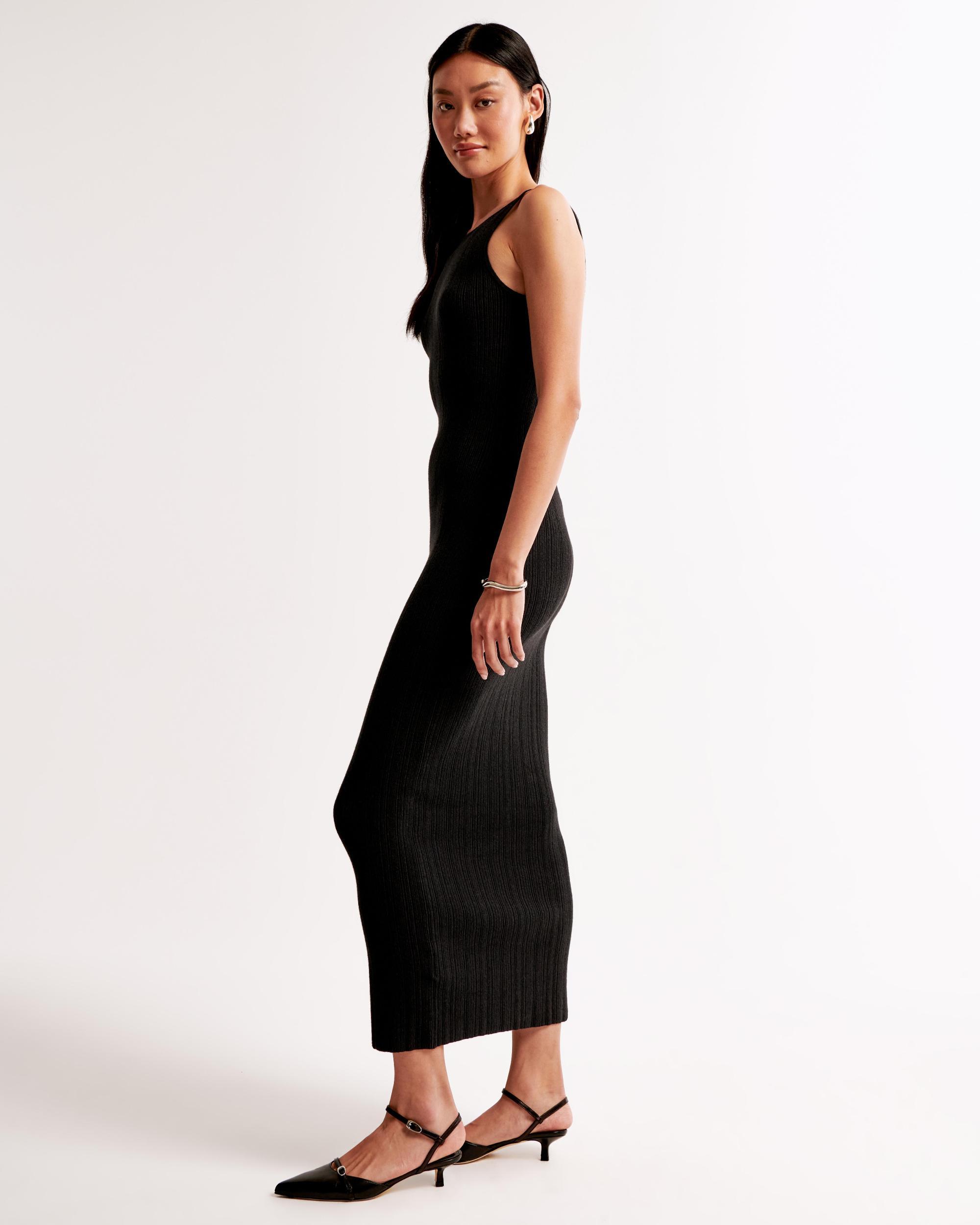 High-Neck Midi Sweater Dress Product Image